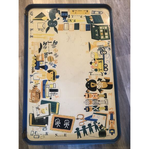 TV/TRAY metal Lap Children's Home School Learning Pressman Toy Corp VTG 1960’s - Picture 1 of 16